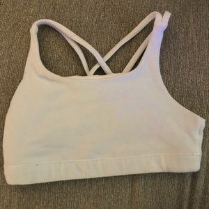 Girls White Athleta Sports Bra. Size Small/7